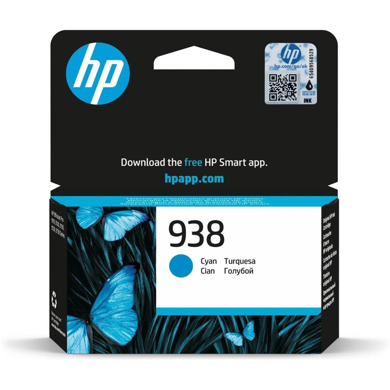 HP 938 Original Ink Cartridge - Cyan 4S6X5PE