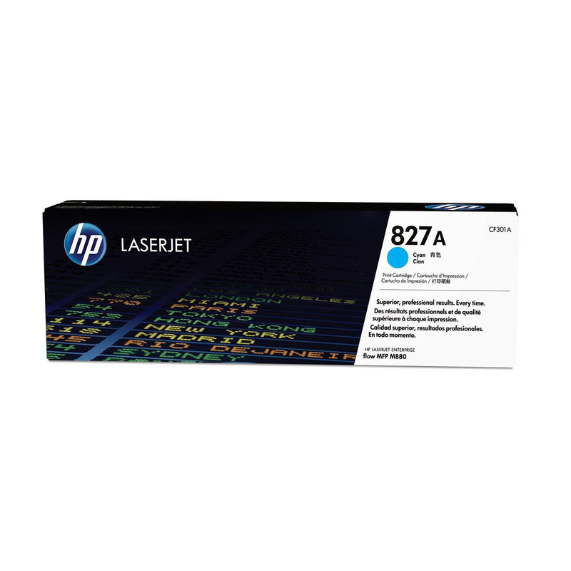 HP 827A Original LaserJet Toner Cartridge - Cyan CF301A