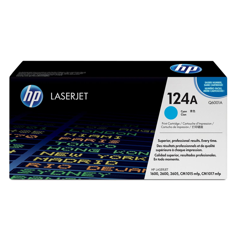 HP 124A Original LaserJet Toner Cartridge - Cyan Q6001A